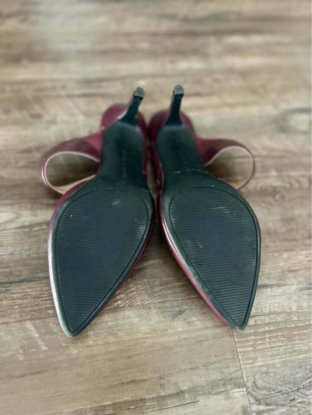 Kelly & Katie Burgundy Pointed Toe Mule Heels Sz 9.5 - Picture 6 of 8